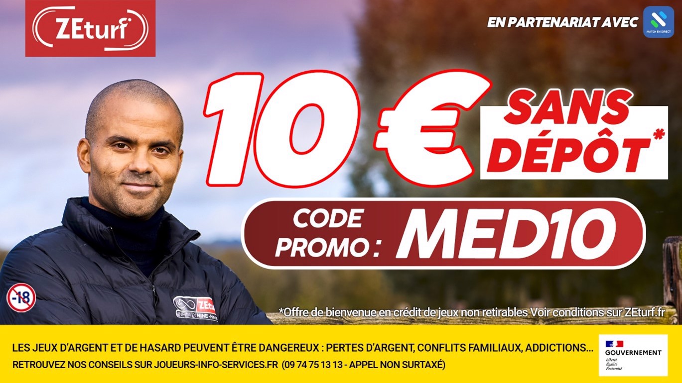 10 € sans dépôt chez ZEturf