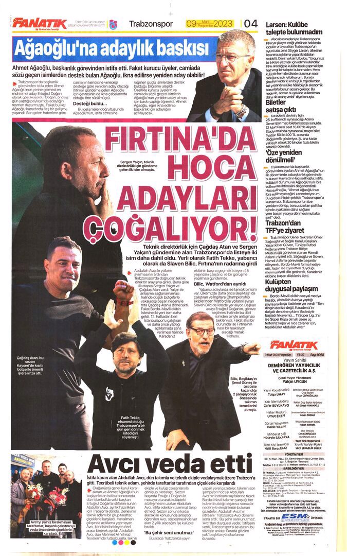 Gazetelerde Günün Spor Sayfaları @ Mackolik.com