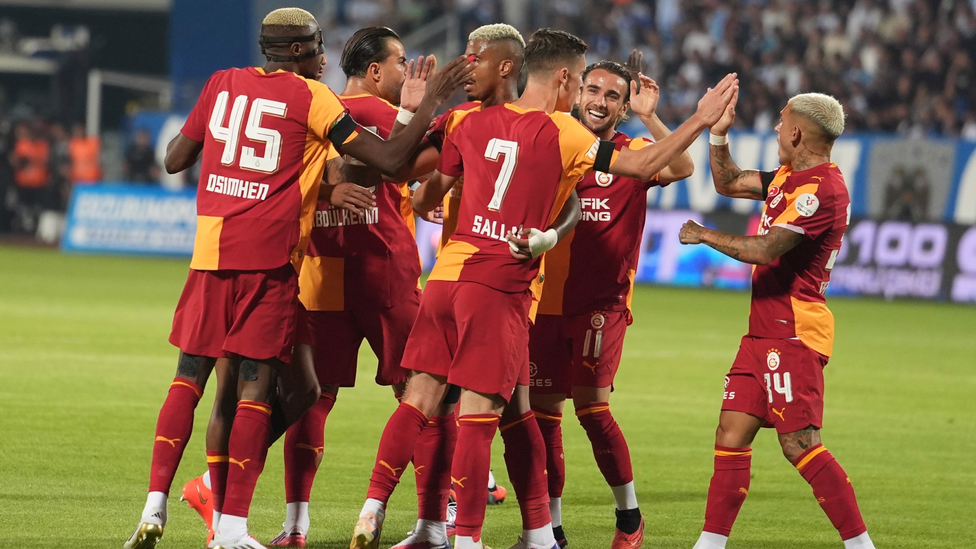 G.Saray, Erzurum'da 4 golle güldü